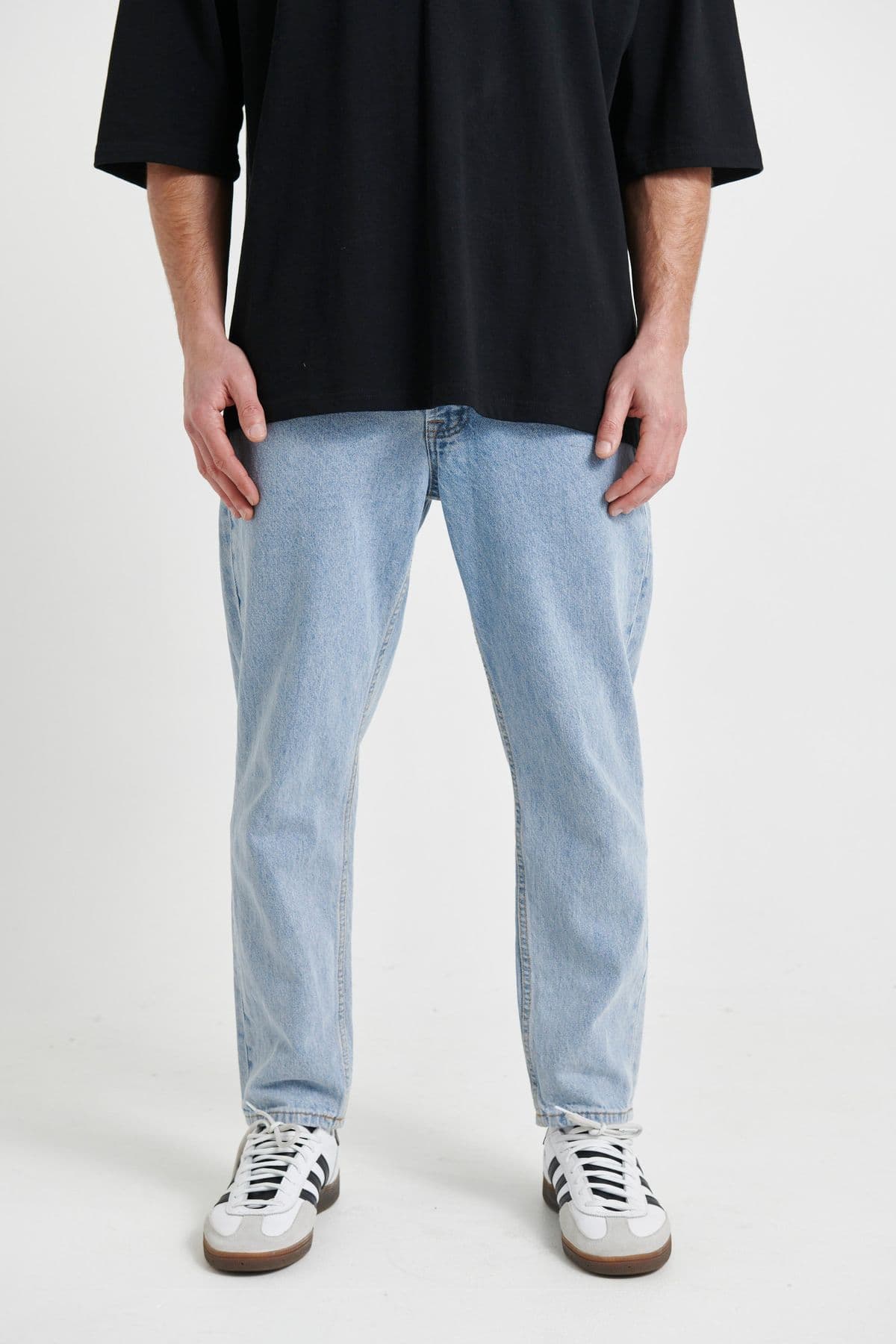 Cuffed Denim Blue Jeans