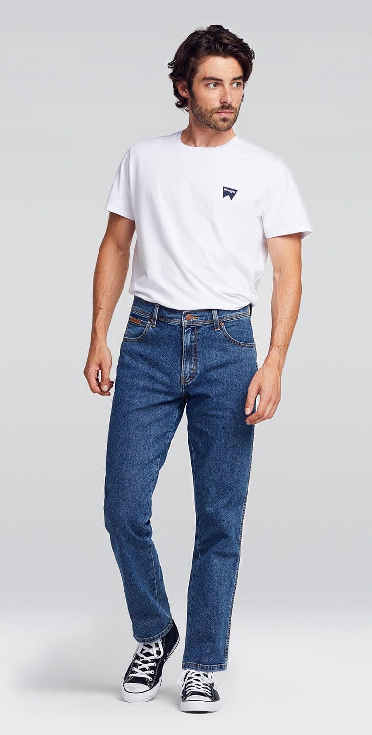 Mid Wash Regular Fit Jeans